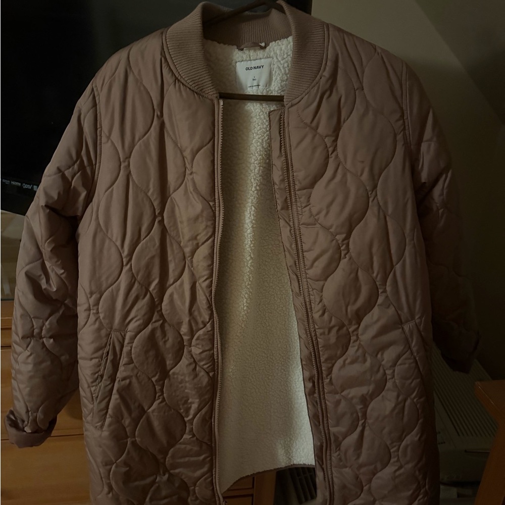 Old Navy Women's Brown Quilted Puffer Jacket
